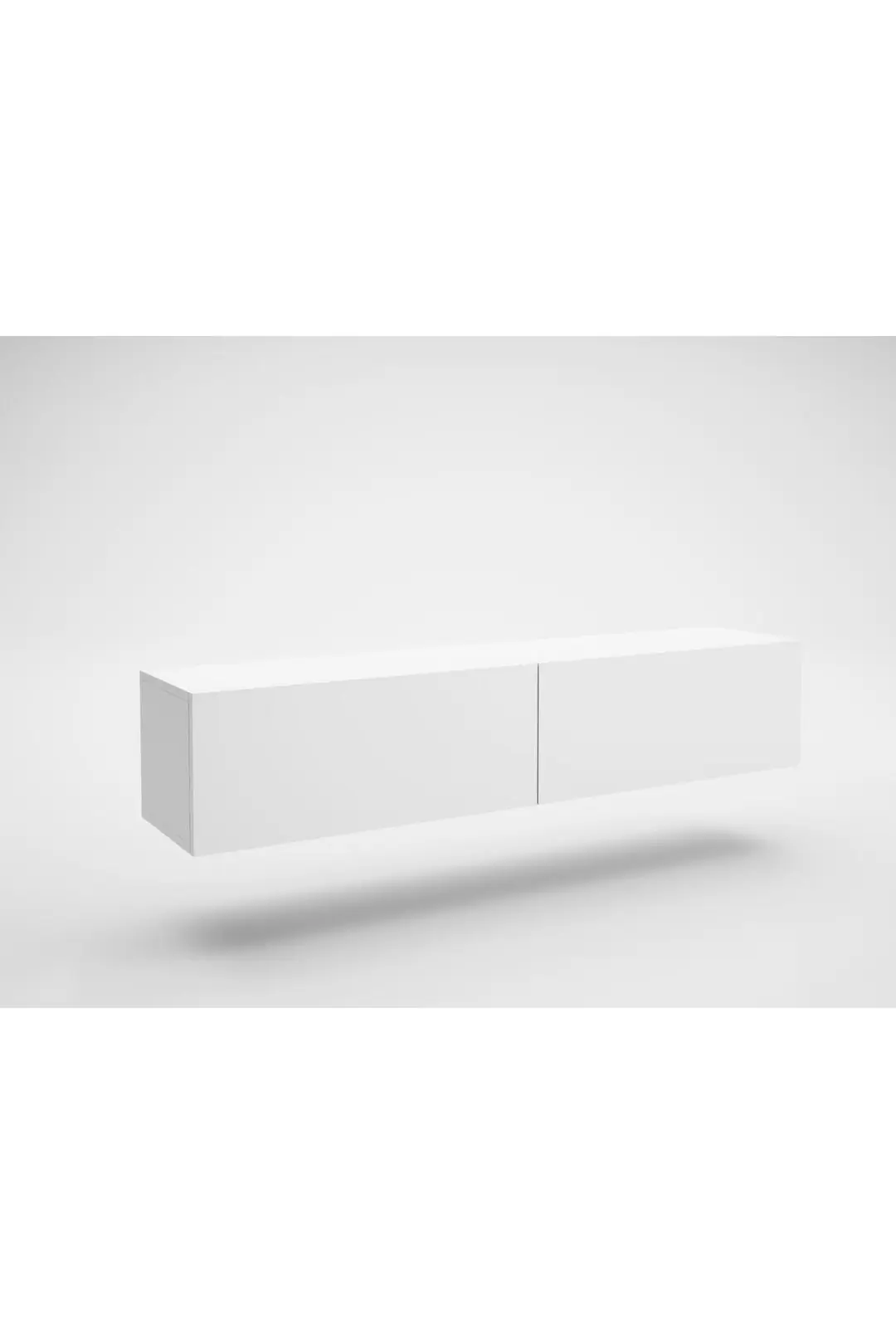 Toprak 150 Cm Duvara Monte Tv Ünitesi - Beyaz / Siyah